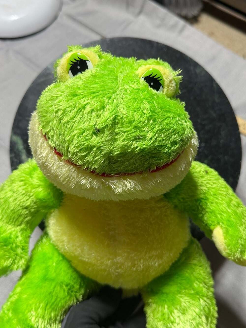 The Bear Factory 2001 Vintage Green Frog Plush Stuffed Animal